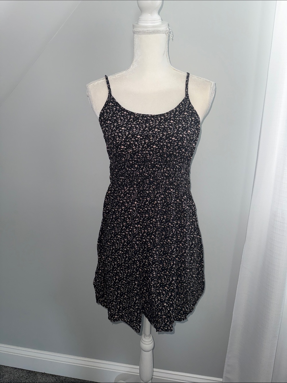 American Eagle Outfitters Black Floral Mini Dress